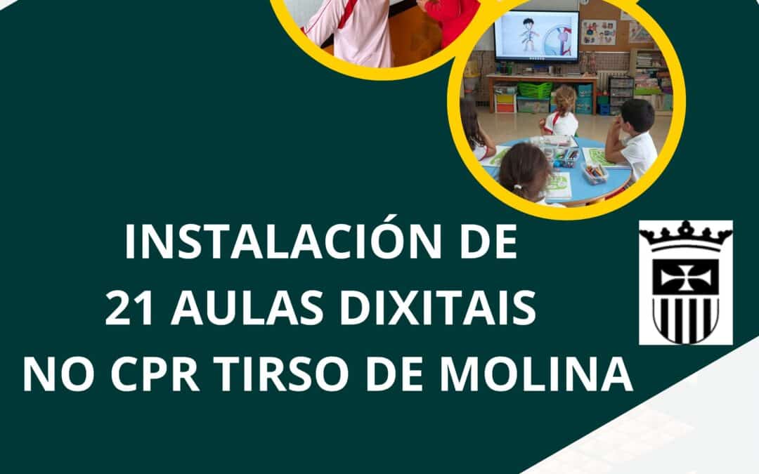 Instalación de 21 aulas dixitais no CPR Tirso de Molina.